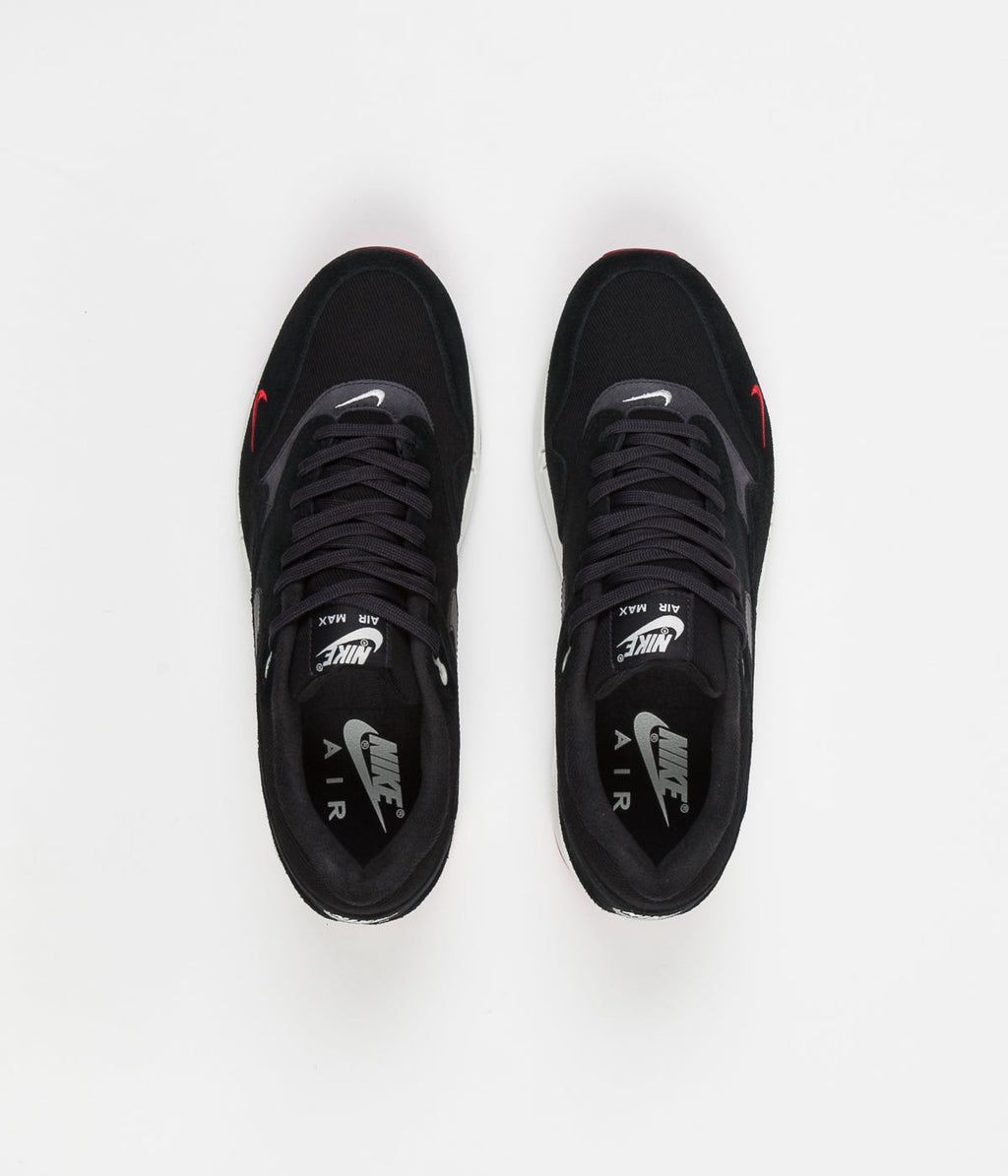 Nike Air Max 1 Premium Black University Red Sail Oil Grey STASP