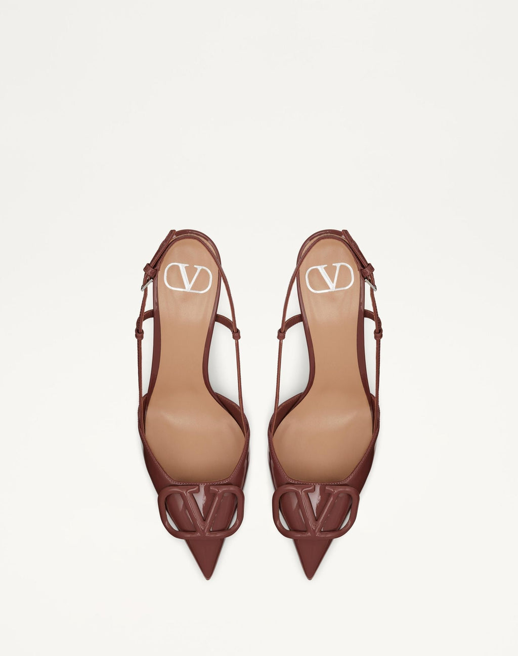 Valentino Brown Lace Up Heels